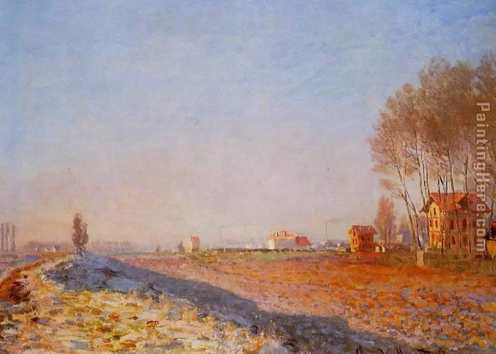 The Plain of Colombes White Frost painting - Claude Monet The Plain of Colombes White Frost art painting